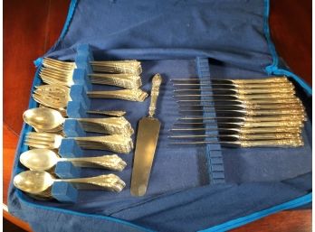 Phenomenal LUNT - STERLING SILVER Flatware Set For 12 In Rondelay Pattern WOW - 5 Pieces In Each Place Setting