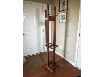 Phenomenal Signed Antique GUSTAV STICKLEY Coat Rack / Hall Tree ABSOLUTELY INCREDIBLE W/Copper Trim MUST SEE !