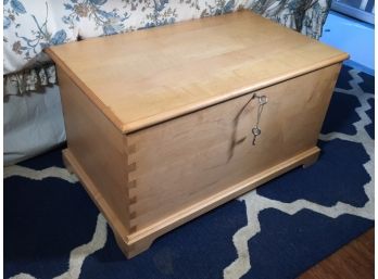 Gorgeous Solid Maple Blanket Box By THE MAINE TABLE COMPANY - Model #2 - With Original Keys - $775 Retail