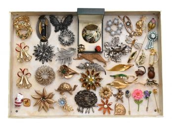 Collection Of Vintage Brooches