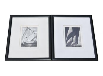 Pair Of Unsigned Framed Sailboat Prints