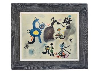 Joan Miro 'Stormfull Person' Framed Print