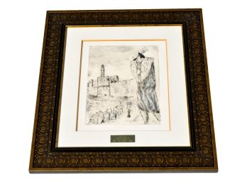 Signed Marc Chagall 'King David' From The Bible Etchings