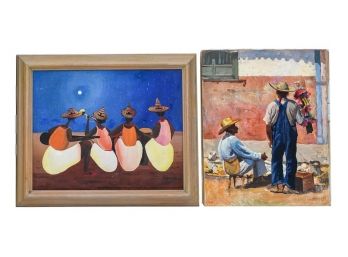 Oil Paintings By Joseph Newman (1890-1979) And Aguirre