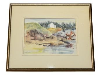 Signed 'Ed Mahoney' Framed Watercolor Painting