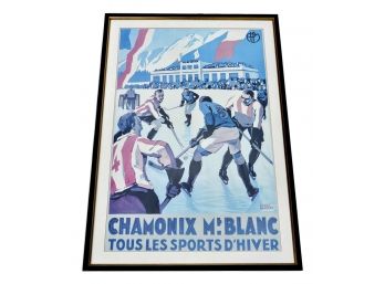 Chamonix Mt Blanc Tousles Sports D'Hiver Vintage Poster By Roger Brodes