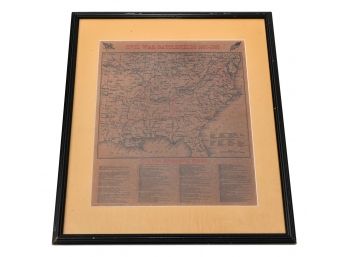 Civil War Battlefields 1861-1865, Civil War Chronological Framed History Print