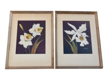 Pair Of Signed Morton Floral Still-life Oil Paintings