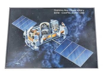 Framed Rare NASA Poster 'Gamma Ray Observatory Batse - Comptel - Egret - Osse'