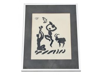 Pablo Picasso’s Musician, Dancer, Goat And Bird (1959) Framed Lithograph