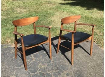 Mid Century Modern Lane Dining Arm Chairs (2)