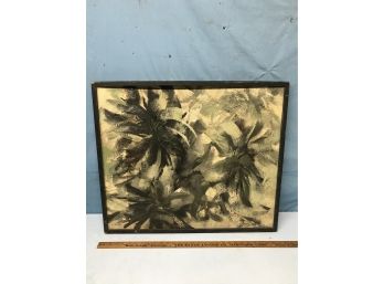1960 Modernist Oil On Board Painting