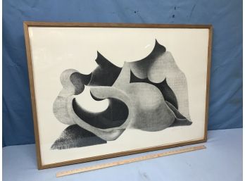 1978 Graphite On Paper Modernist Drawing Signed And Dated
