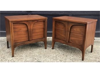 MID CENTURY MODERN  Walnut Nightstands By STYLE HOUSE