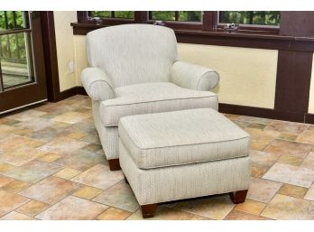 Nichols And Stone Arm Chair With Ottoman