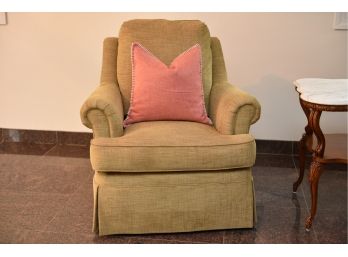 Henredon Upholstery Collection Skirted Arm Chair With Pillow (1 Of 2)