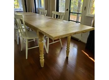 Gorgeous Custom Pine Modern Farm Table With (2) Extensions (Retailed For $5000)