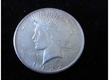 1922 P U.S. Silver Peace Dollar