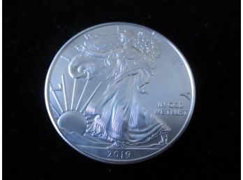 2019 U.S. Silver Eagle Dollar, .999, 1 Troy Oz.