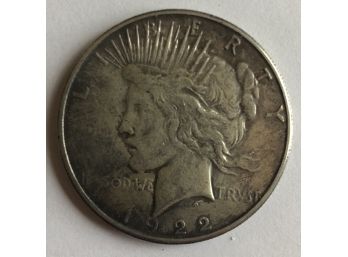 1922 S Peace Dollar