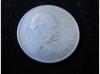 1965 British 1 Crown Commemorative Winston Churchill Coin