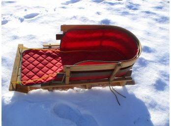 LL Bean Pull Sled-Toboggan