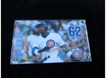 Sammy Sosa Commemorative Large Baseball Card, 9-13-98