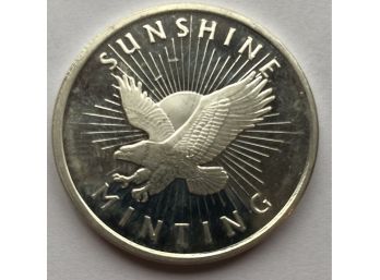 1 Troy Ounce .999 Silver Sunshine Minting Round