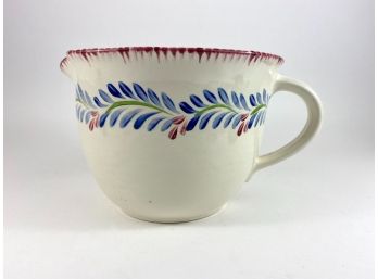 Hand Made And Painted Ceramic Batter Bowl