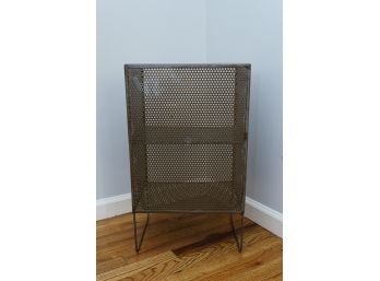 Industrial Metal Perforated Bookshelf