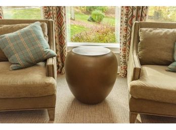 Brass Bronze Tone Metal Side Table