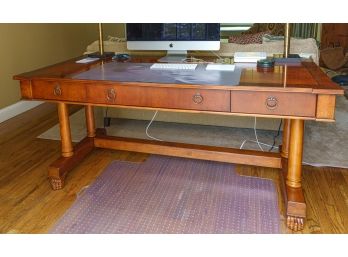 Beautiful Refectory Style Wooden Writing Desk With Claw Feet