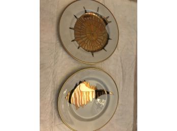 Fitz And Floyd Shell Plates - Pair - Nice!