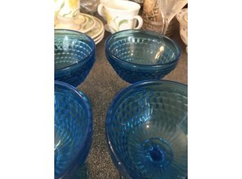 Set Of Four Turquoise  Desert Bowls