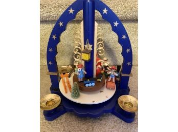 Enchanting Wooden Carousel Of Holiday Fun - Very Detailed And Whimsical