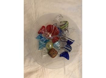 Swirl Bowl With Glass Candies