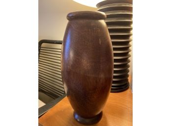 Solid Wood Vase From Thailand