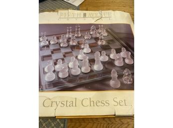 Two Chess Sets - Fifth Avenue Crystal And Glass Set (no Box)