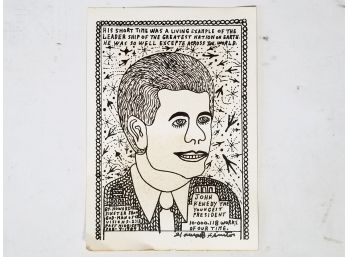 A Signed Lithograph By Howard Finster