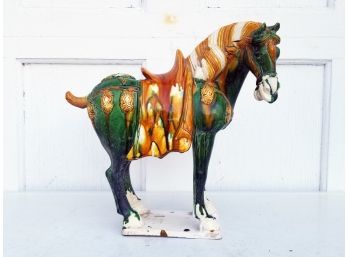 A Vintage Ceramic Horse Sculpture