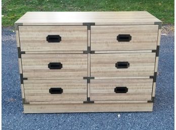 A Vintage Campaign Style Chest Of Drawers