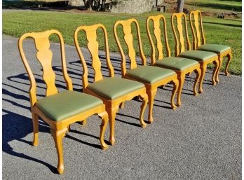 A Set/6 Vintage Maple Dining Chairs
