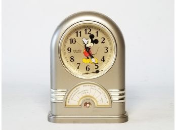 A Vintage Mickey Mouse Clock And Barometer