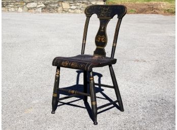 An Antique Hardwood Hitchcock Side Chair