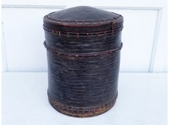 An Antique Chinese Lidded Basket