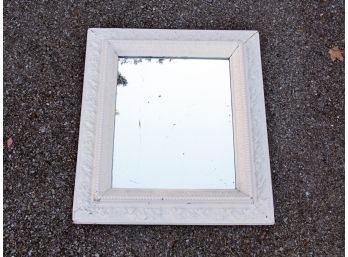 A Vintage Mirror In Painted Frame