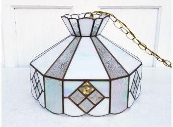 A Vintage Stained Glass Ceiling Fixture