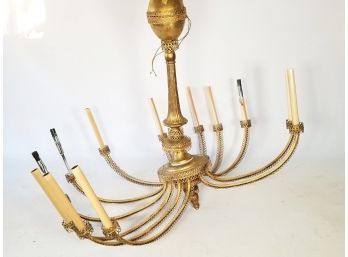 An Antique Painted Ormolu Chandelier