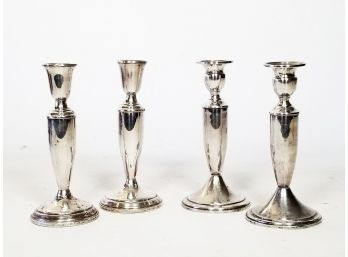 2 Pair Weighted Sterling Candlesticks