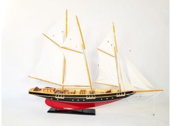 A Large Vintage Sailboat Model